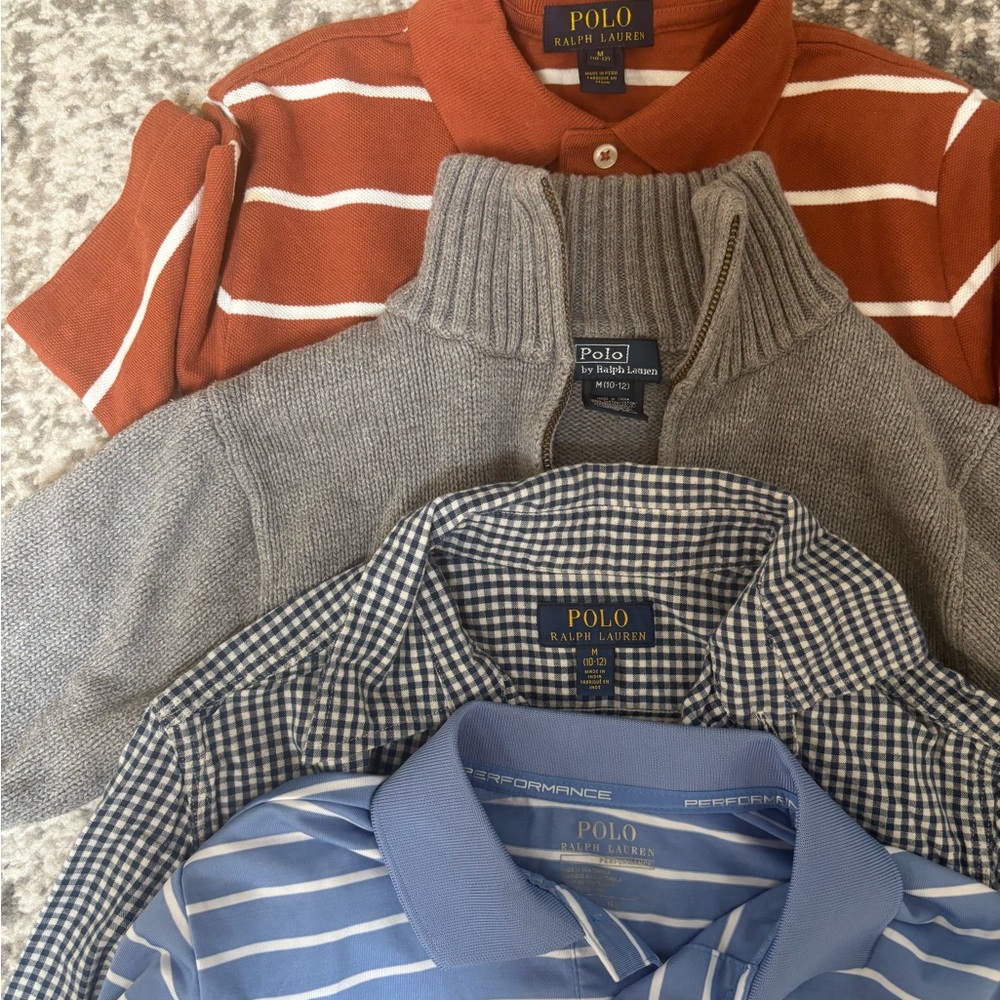 Polo by Ralph Lauren Kids Polos - Rust, Gray, Blue